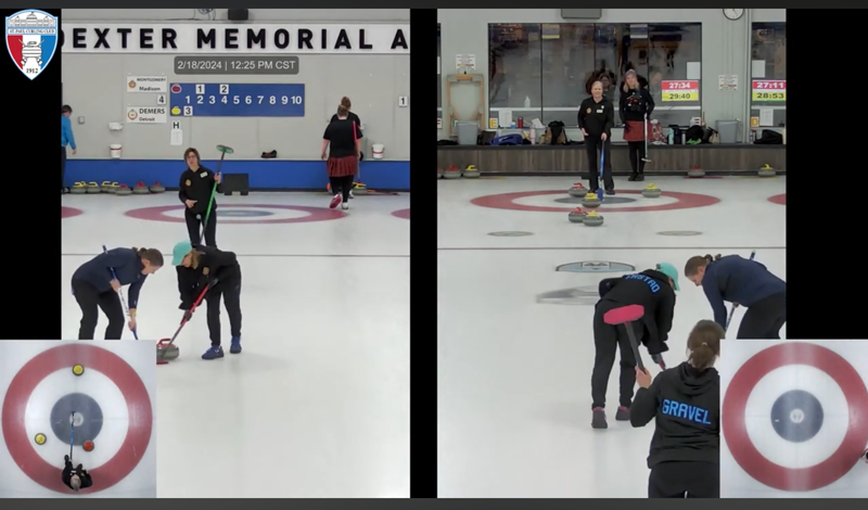 screenshot of streaming online curling game